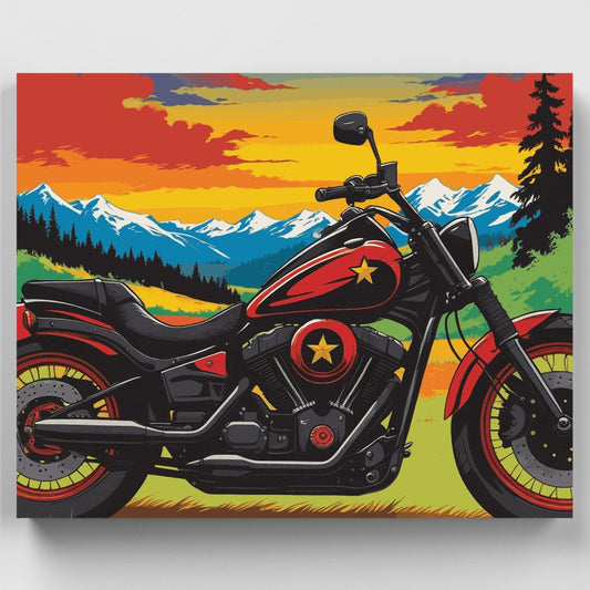 Mountain Cruiser at Sunset - Paint by Numbers Kit