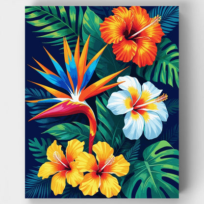Tropical Paradise Blooms - Paint by Numbers Kit
