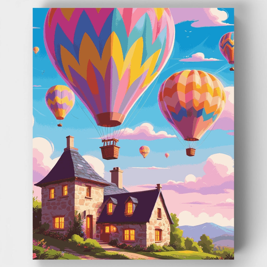 Globos aerostáticos caprichosos - Kit de pintura por números — Estándar