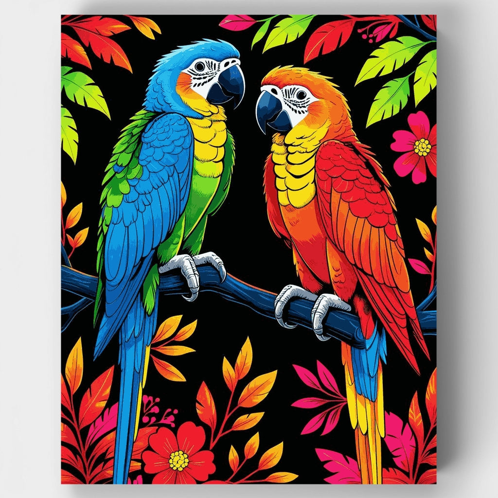 Loros tropicales - Kit de pintura por números — Estándar