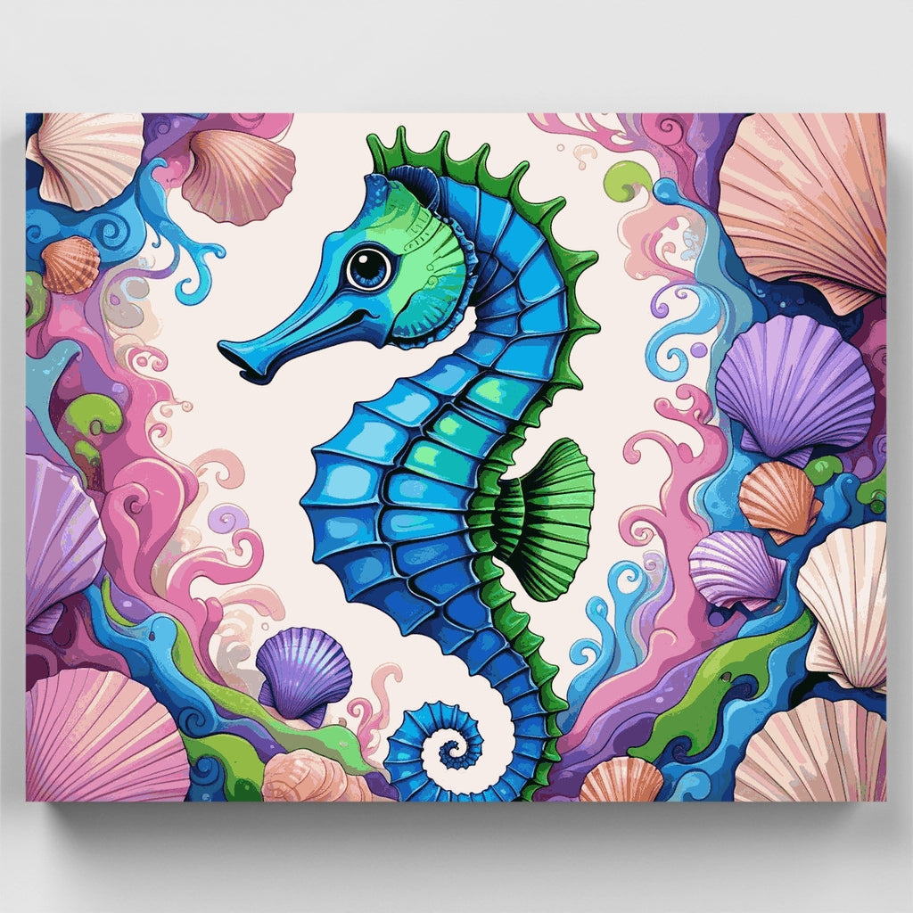 Vibrant Seahorse Fantasy - Paint by Numbers Kit