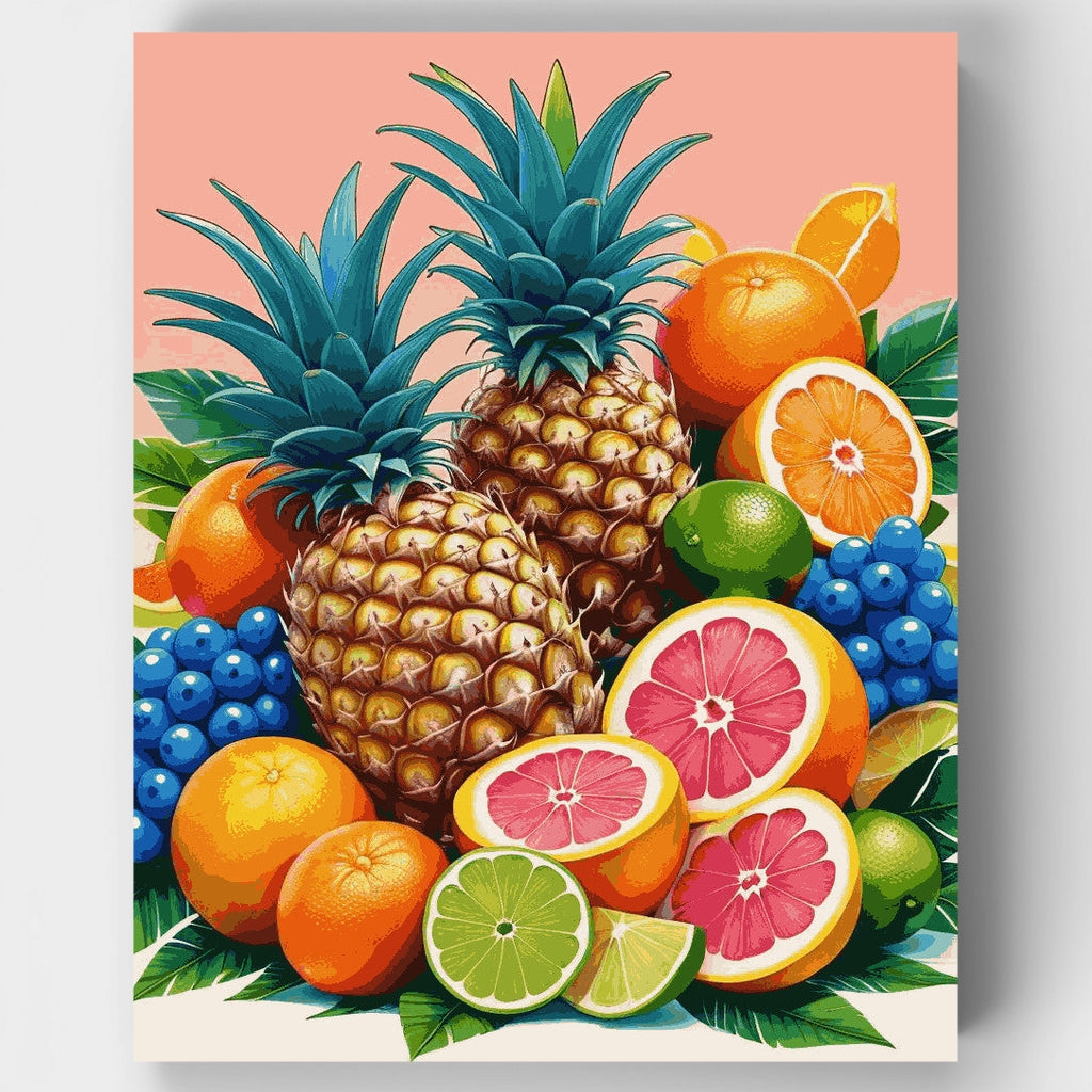 Paraíso de Frutas Tropicales - Kit de Pintura por Números — Estándar