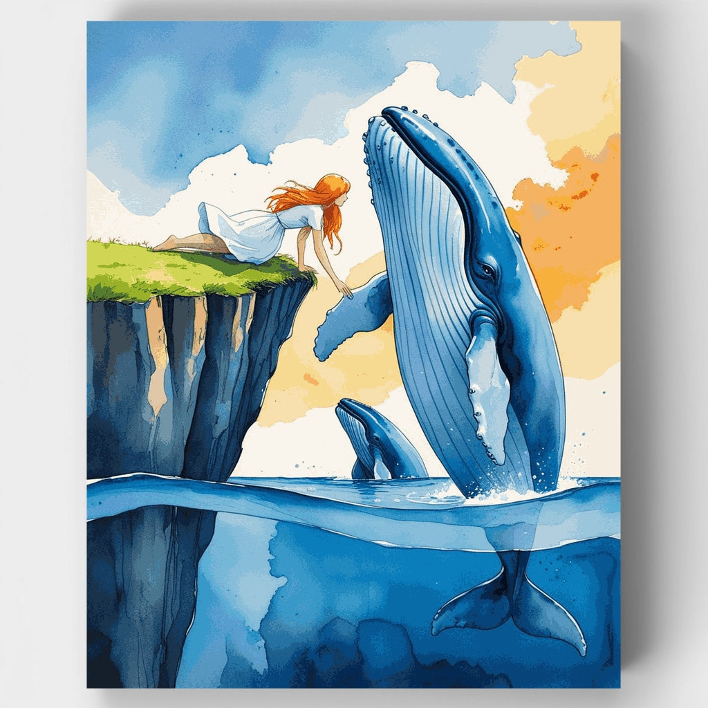 Sueños de ballena caprichosos - Kit de pintura por números — Estándar