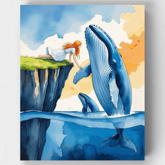 Whimsical Whale Dreams - Paint by Numbers Kit
