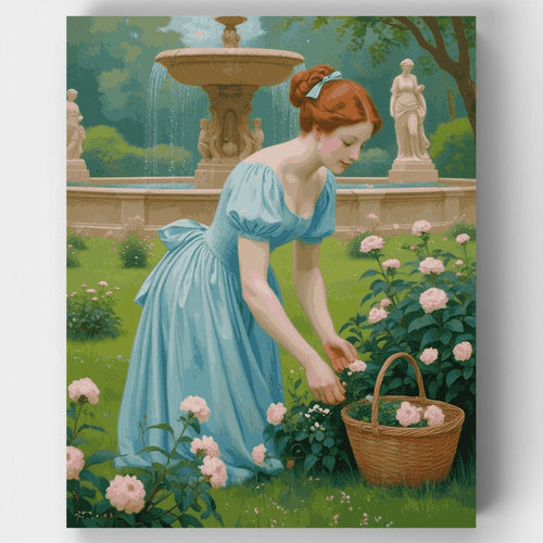 Garden Rose Picking - Paint by Numbers Kit