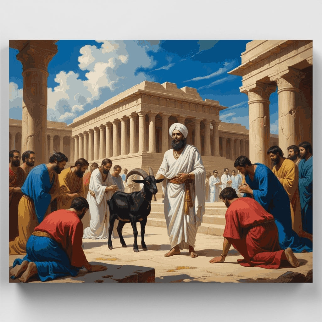 Ceremonia en el templo antiguo - Kit de pintura por números — Estándar