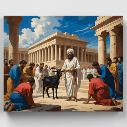 Ancient Temple Ceremony - Paint by Numbers Kit