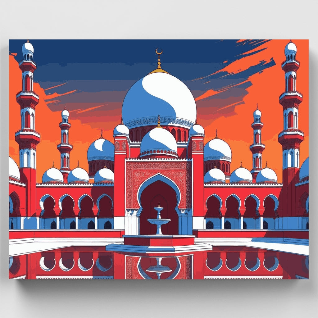 Majestuosa Mezquita Islámica - Kit de Pintura por Números — Estándar