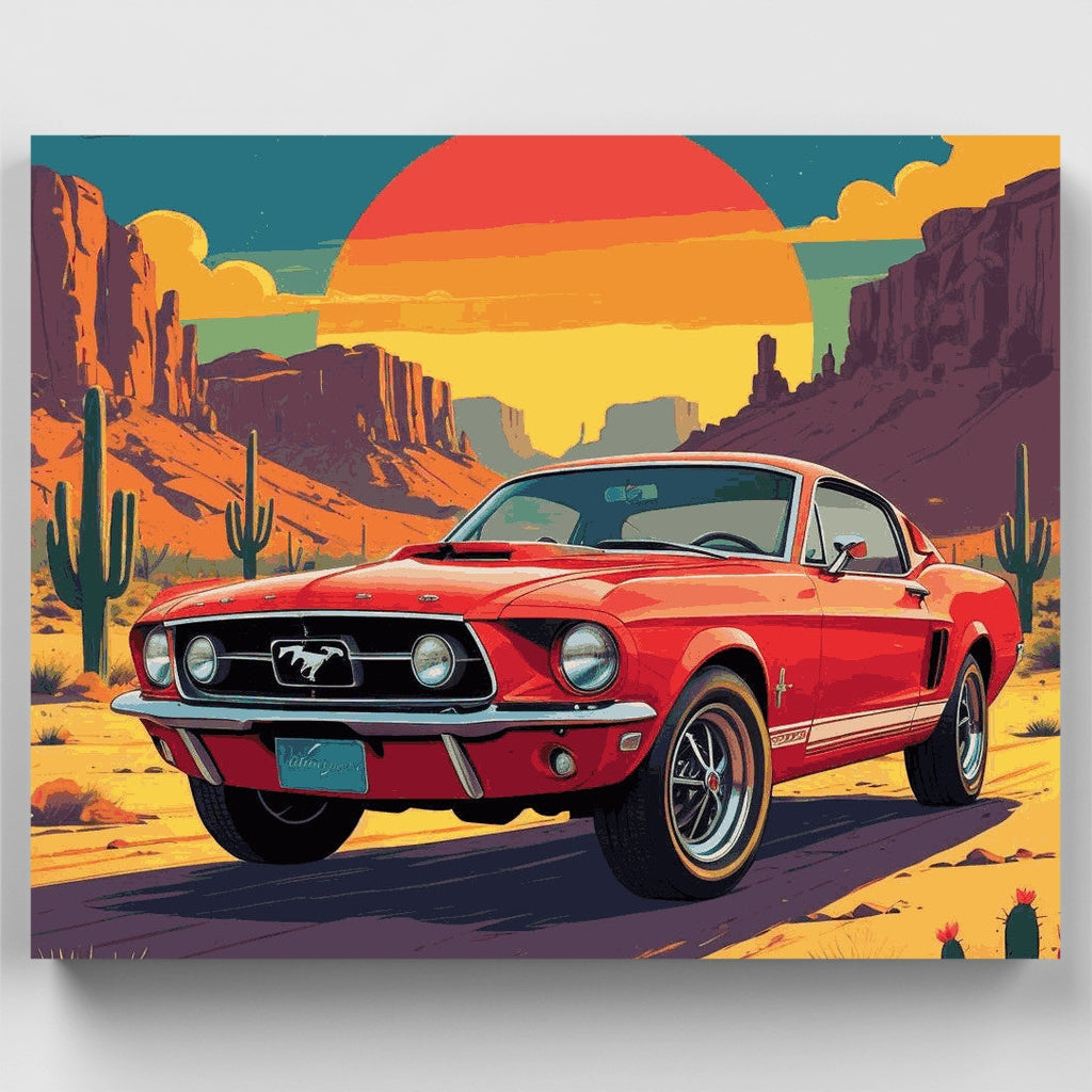 Desert Muscle Car - Paint by Numbers Kit