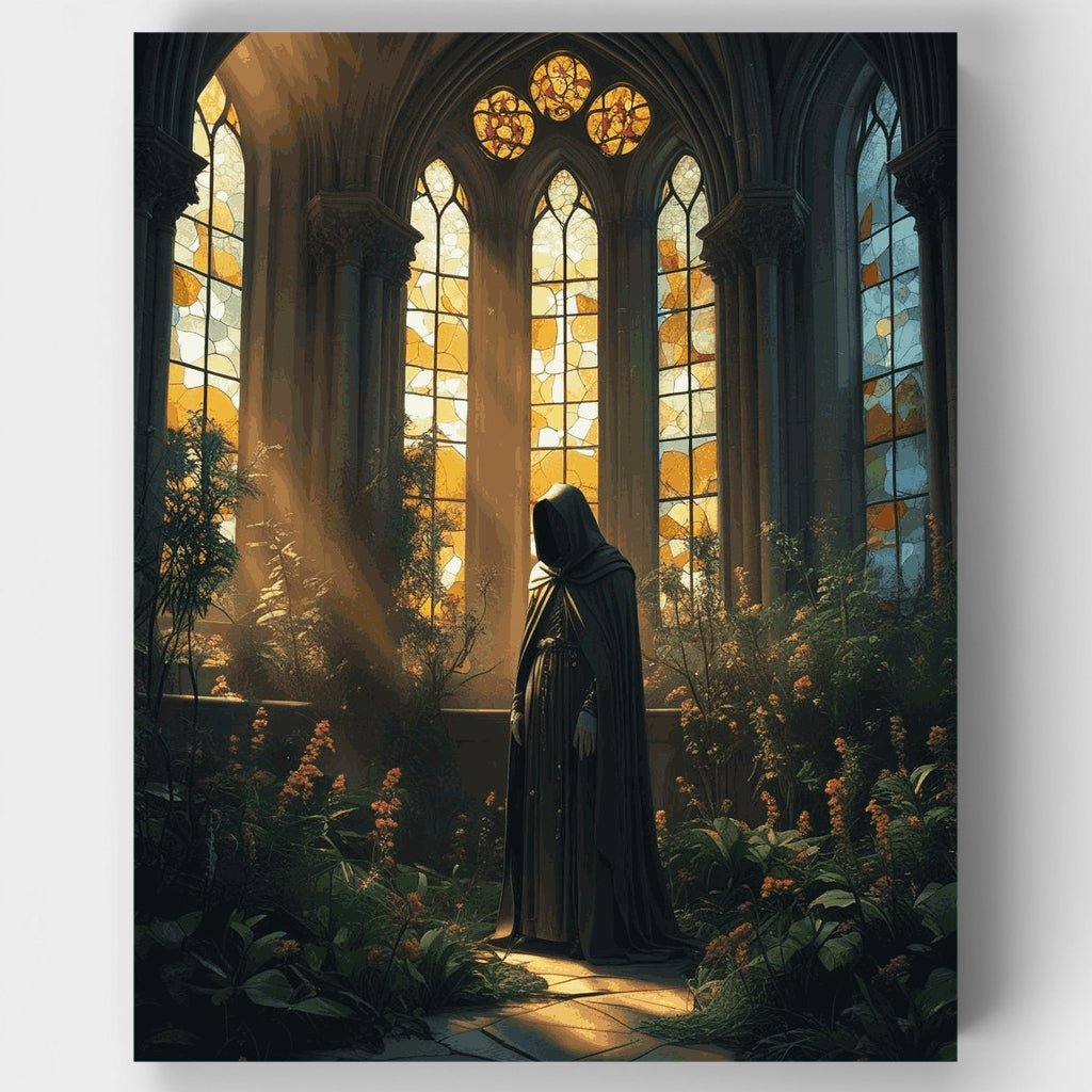 Gothic Cathedral Garden Sanctuary - Paint by Numbers Kit