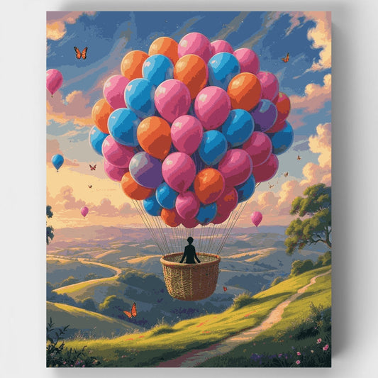 Dreamy Balloon Adventure - Paint by Numbers Kit