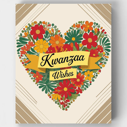 Kwanzaa Heart - Paint by Numbers Kit