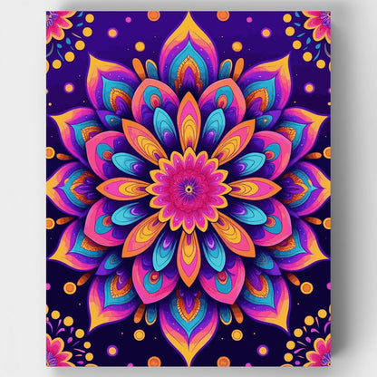 Cosmic Mandala Bloom - Paint by Numbers Kit