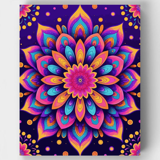 Cosmic Mandala Bloom - Paint by Numbers Kit