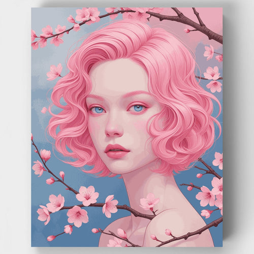 Cherry Blossom Portrait - Paint by Numbers Kit