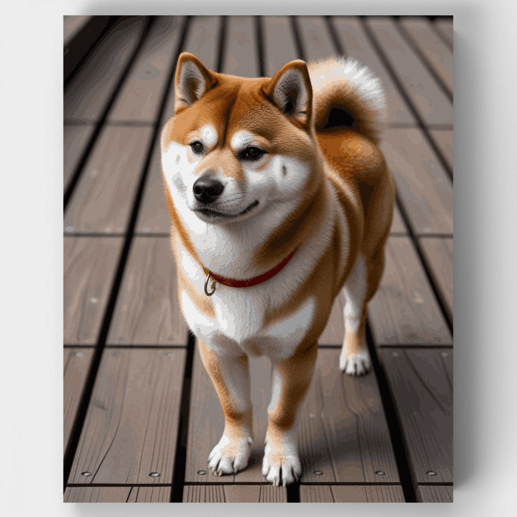 Shiba Inu - Kit de pintura por números — Estándar