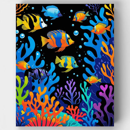Tropical Fish Aquarium Paradise - Paint by Numbers Kit
