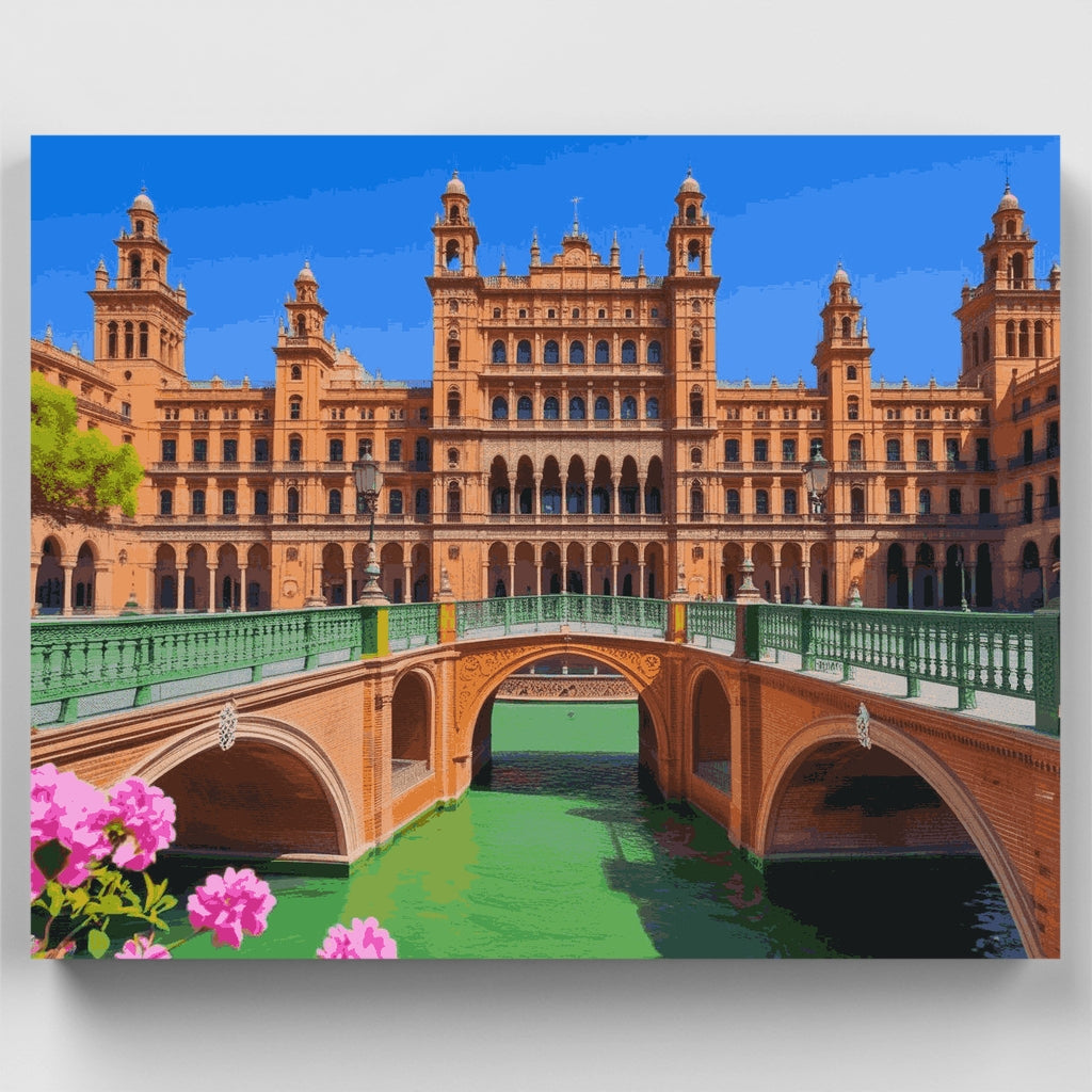 Puente del Palacio de Sevilla - Kit de pintura por números — Estándar
