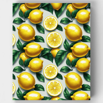 Vibrant Lemon Pattern - Paint by Numbers Kit