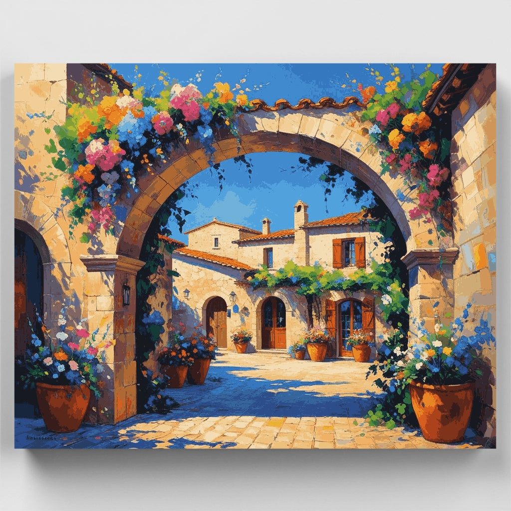 Kit de pintura por números: Arco de villa toscana — Estándar