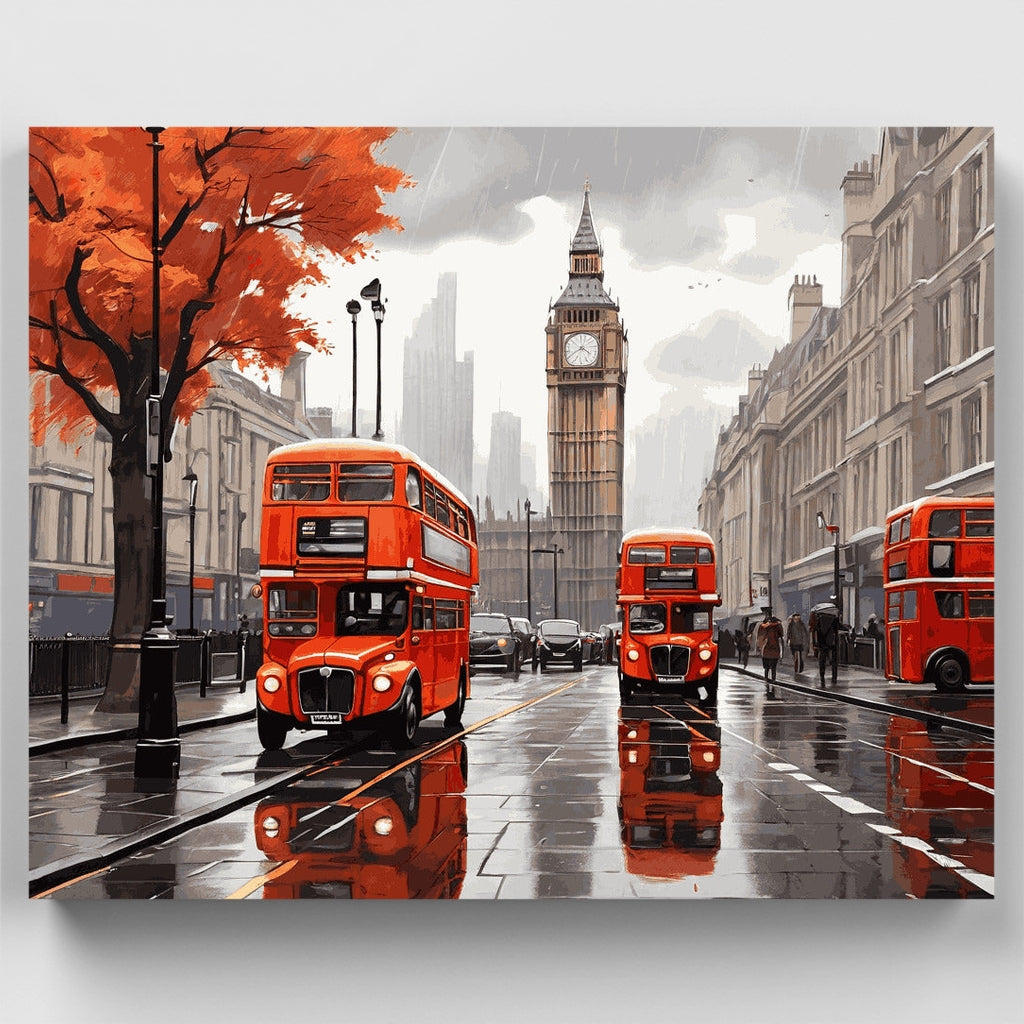 Lluvia en Londres - Kit de pintura por números — Estándar