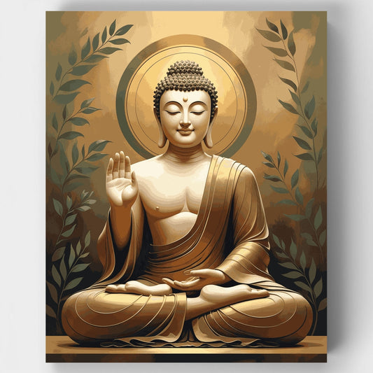 Golden Buddha Statue - Paint by Numbers Kit