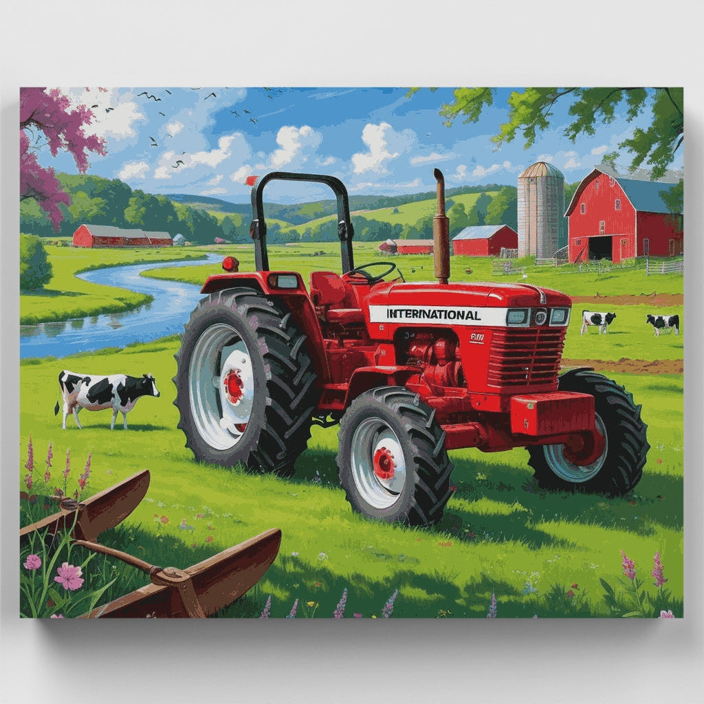 Kit de pintura por números - Tractor agrícola internacional — Estándar