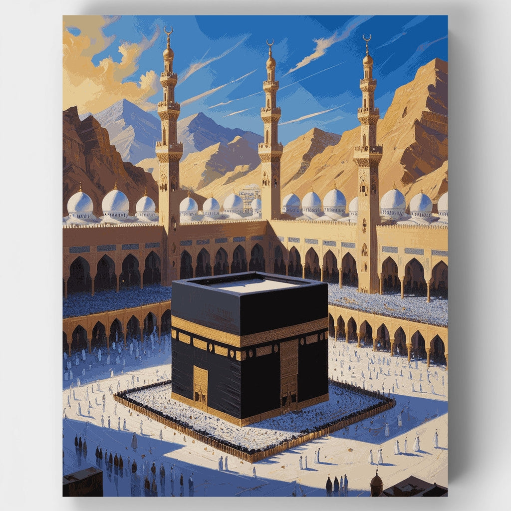 La Sagrada Kaaba en La Meca - Kit de pintura por números — Estándar