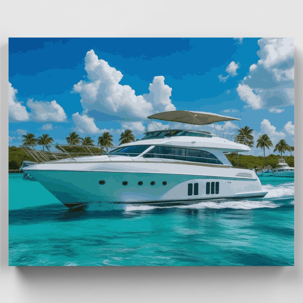 Paraíso de yate de lujo - Kit de pintura por números — Estándar