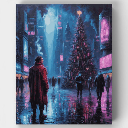 Cyberpunk Christmas - Paint by Numbers Kit