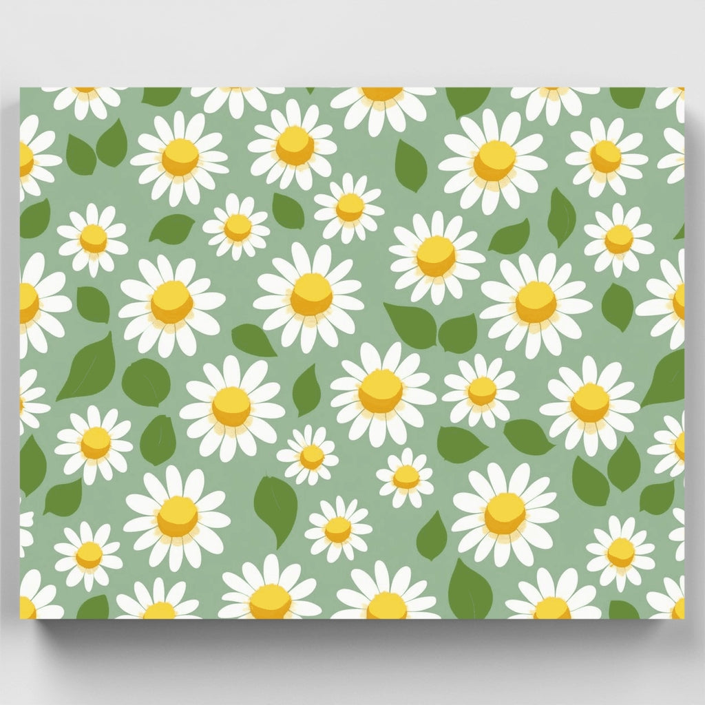 Cheerful Daisy Garden Pattern - Paint by Numbers Kit