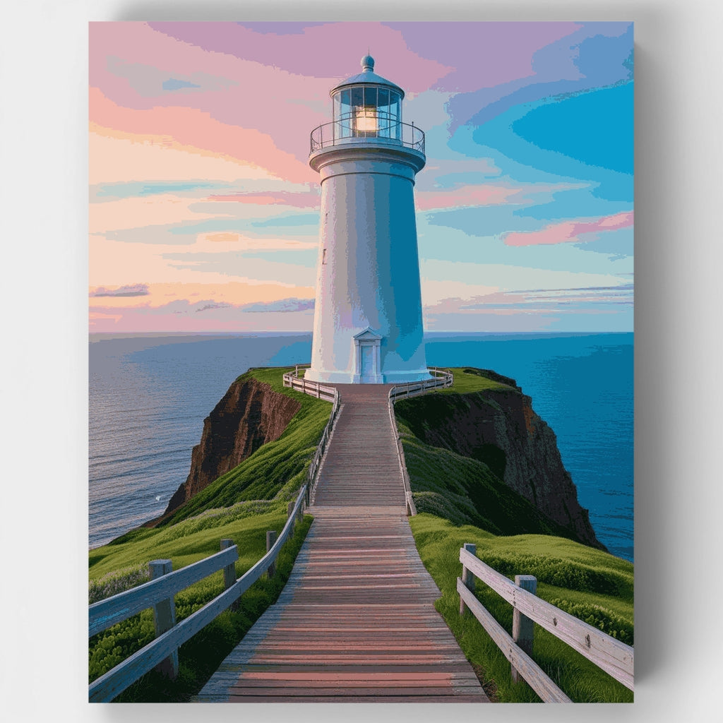 Faro en el acantilado - Kit de pintura por números — Estándar