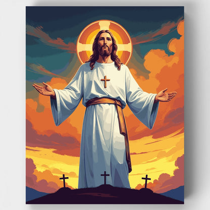Risen Christ with Halo - Paint by Numbers Kit