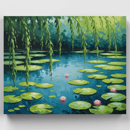 Serene Water Lily Pond - Paint by Numbers Kit