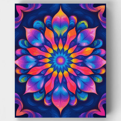 Vibrant Mandala Flower - Paint by Numbers Kit