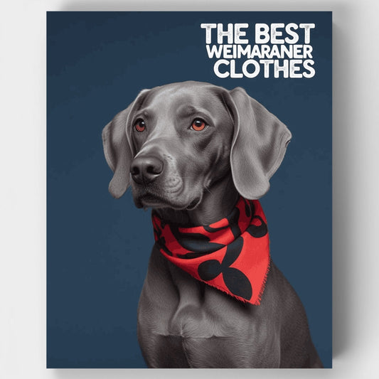 Weimaraner in Red Bandana - Paint by Numbers Kit
