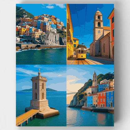 Mediterranean Coastal Villages - Paint by Numbers Kit