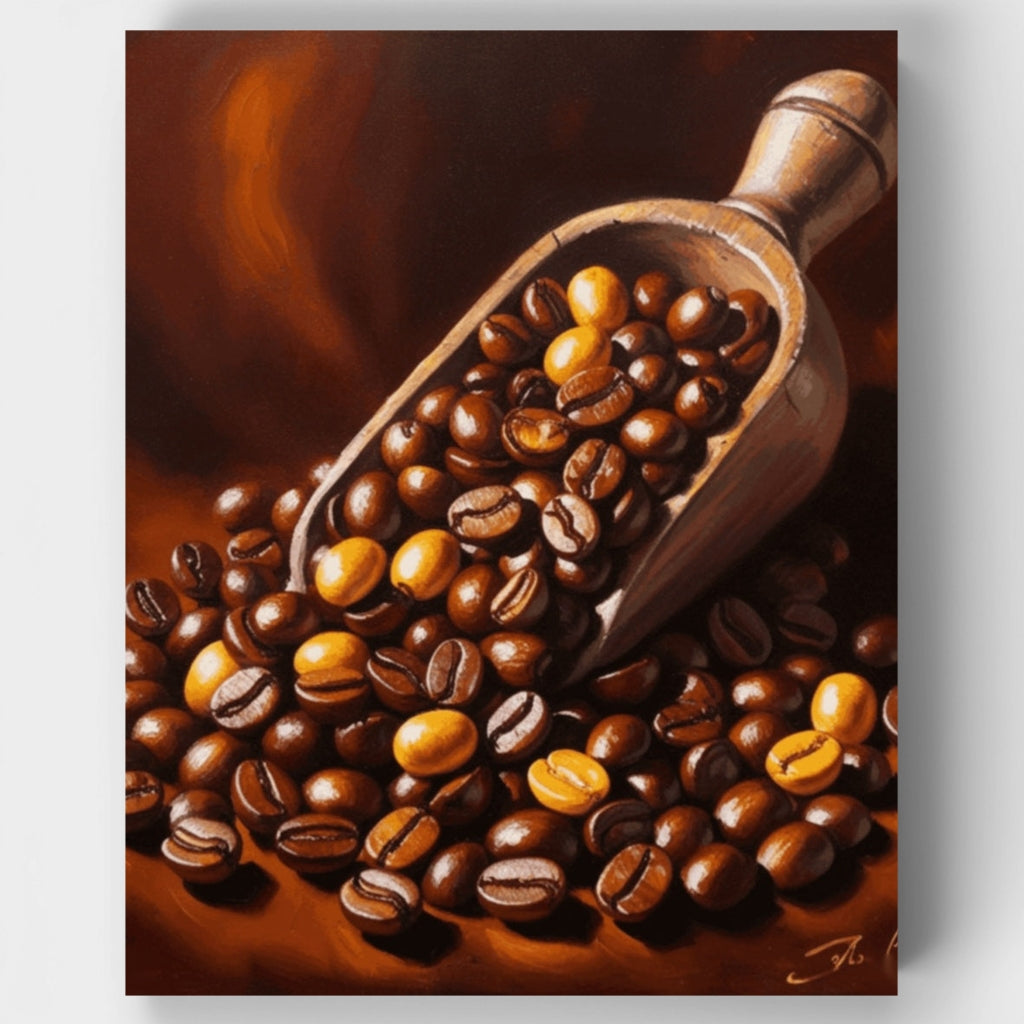 Granos de café - Kit de pintura por números — Estándar