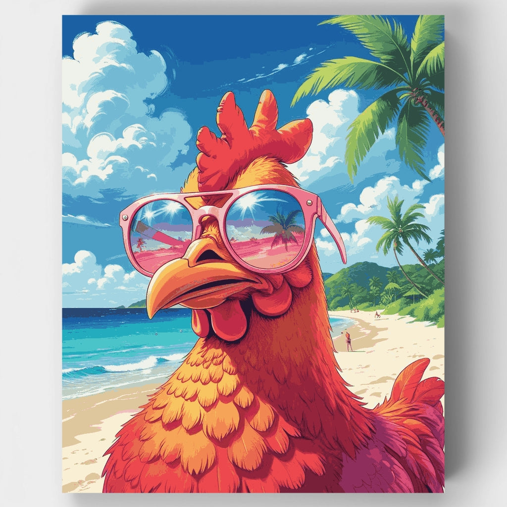 Gallo de playa - Kit de pintura por números — Estándar