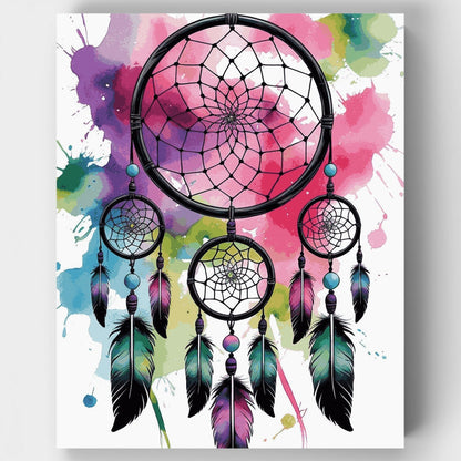 Watercolor Dreamcatcher - Paint by Numbers Kit