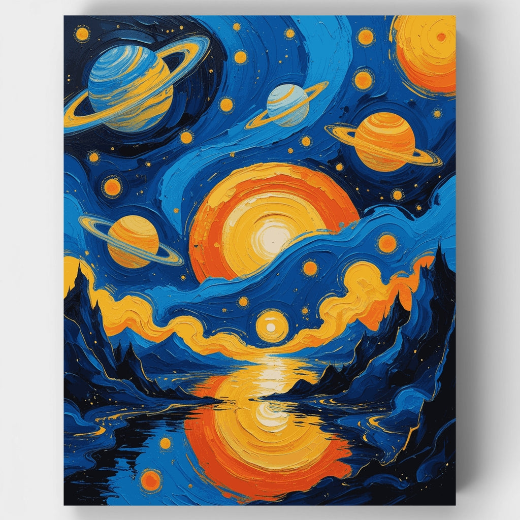 Cosmic Starry Night - Paint by Numbers Kit