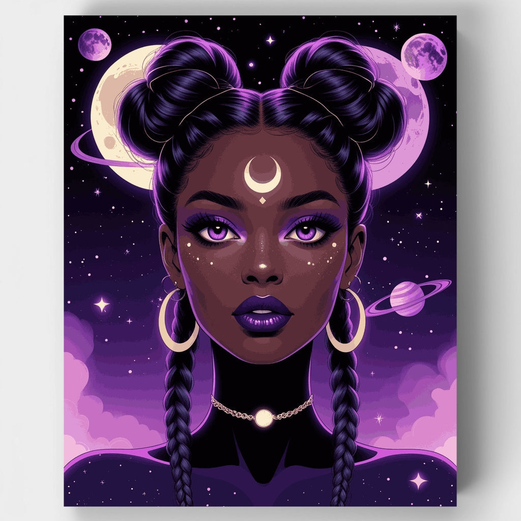 Celestial Moonlight Goddess - Paint by Numbers Kit
