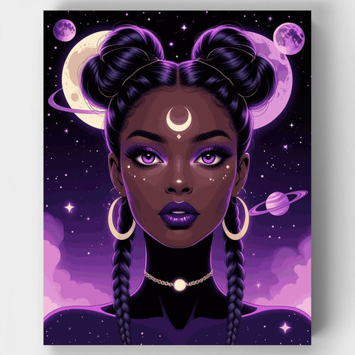 Celestial Moonlight Goddess - Paint by Numbers Kit
