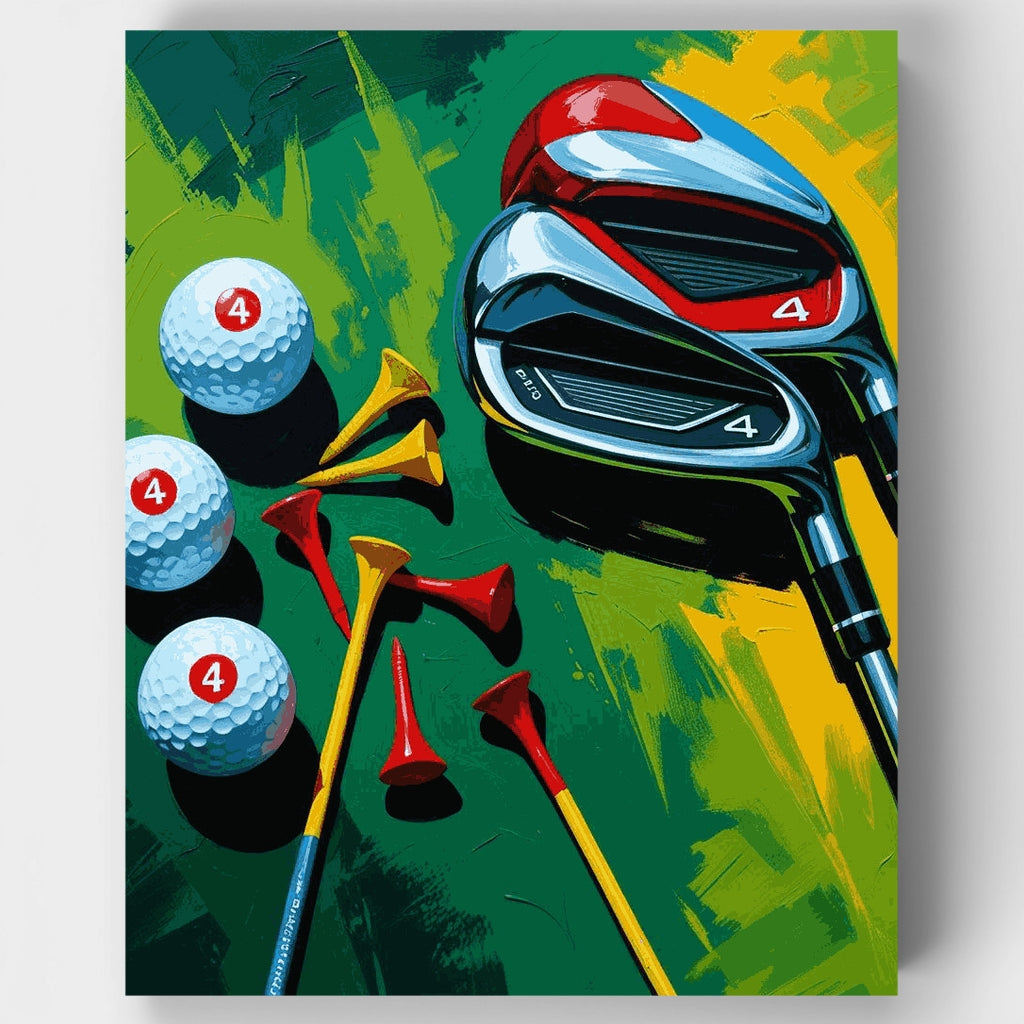 Equipo de golf - Kit de pintura por números — Estándar