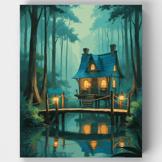 Enchanted Forest Cottage - Paint by Numbers Kit