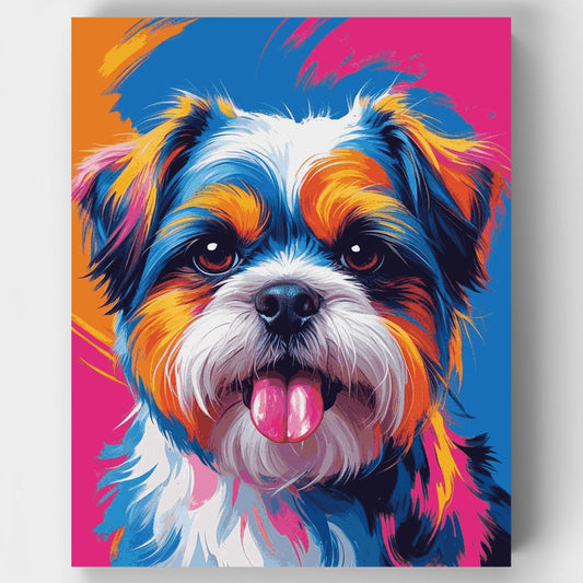 Colorful Yorkshire Terrier Pop Art - Paint by Numbers Kit