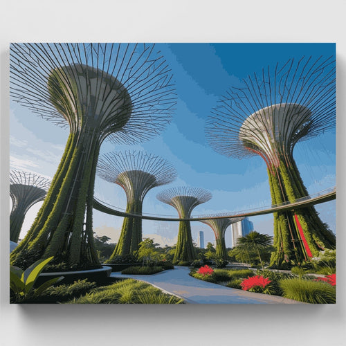 Supertree Grove Gardens - Paint by Numbers Kit