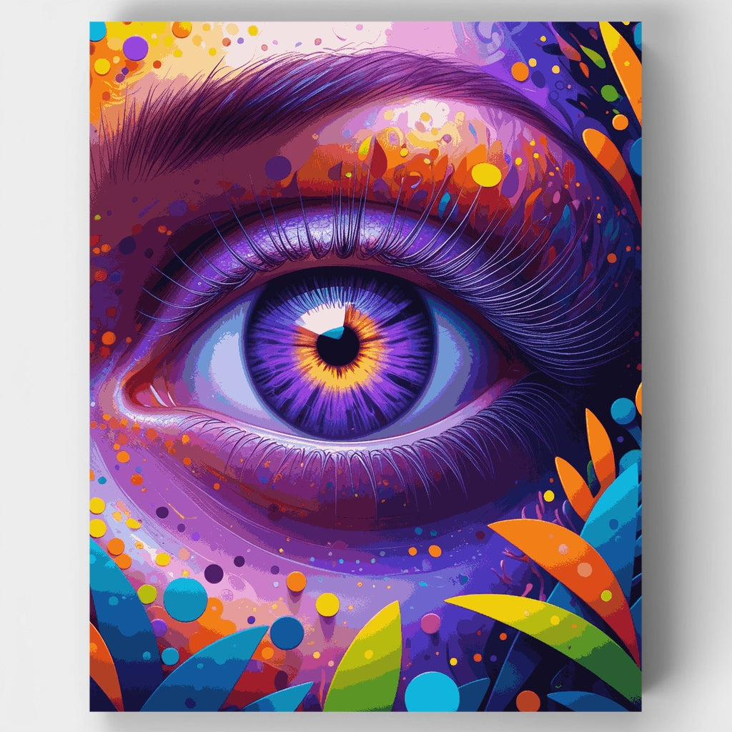 Vibrant Cosmic Eye - Paint by Numbers Kit