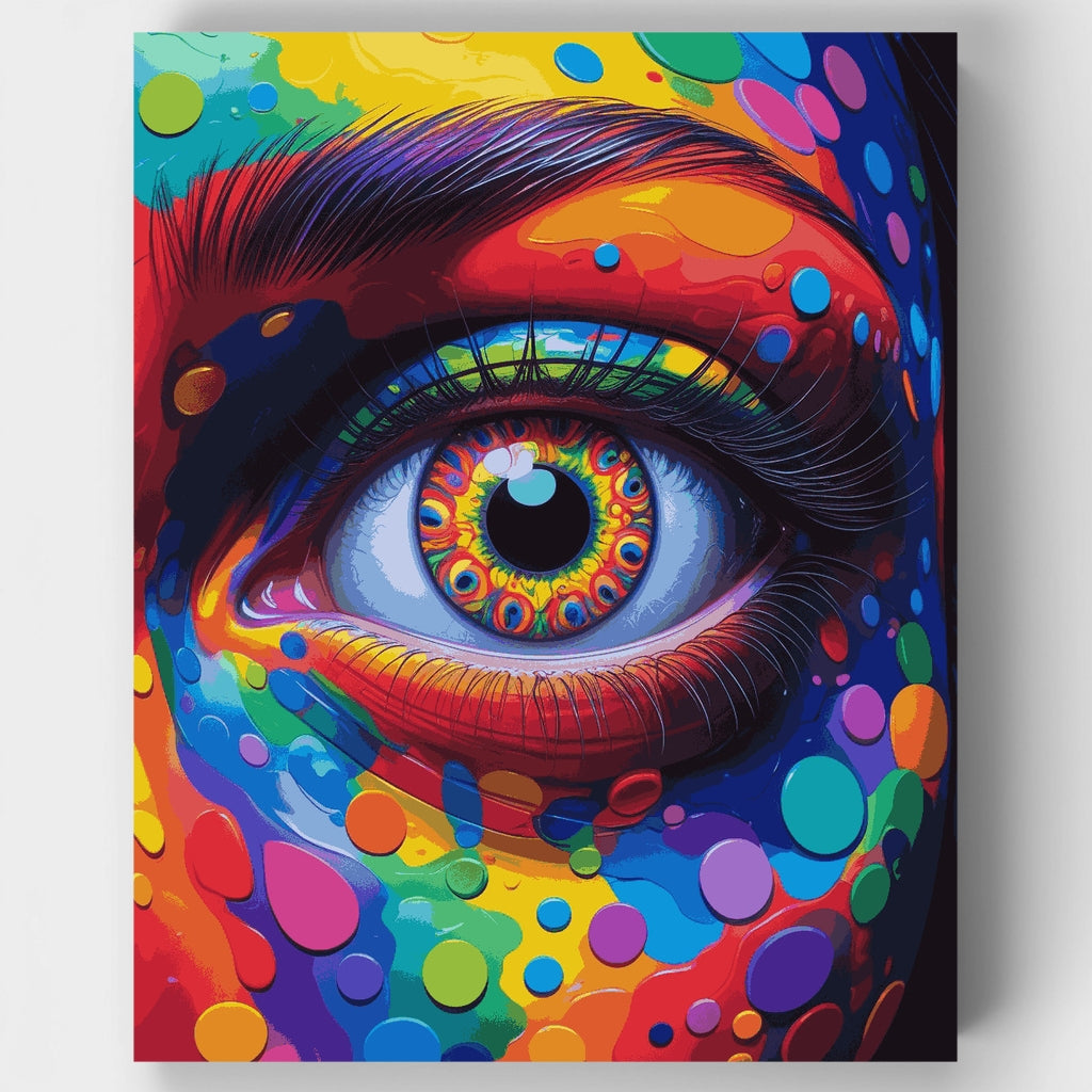 Ojo psicodélico - Kit de pintura por números — Estándar