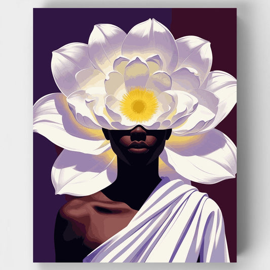 Lotus Bloom Portrait - Paint by Numbers Kit